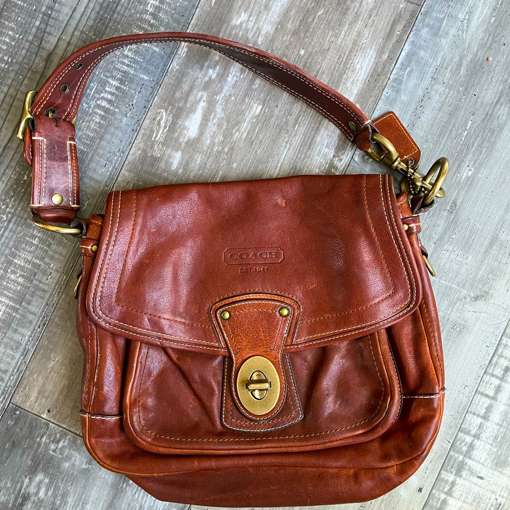 Coach 65th anniversary leather bag